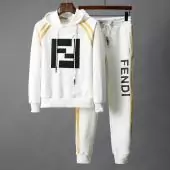 casual wear fendi tracksuit jogging zipper winter clothes fd20196605 white